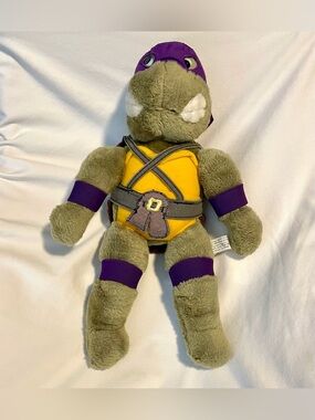 VINTAGE Teenage Mutant Ninja Turtles Plush- 17"- Donnie Donatello-1989-Playmates